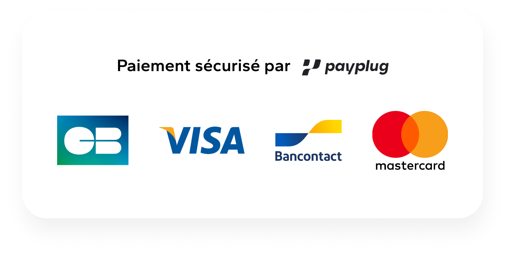 Moyens de paiement acceptés