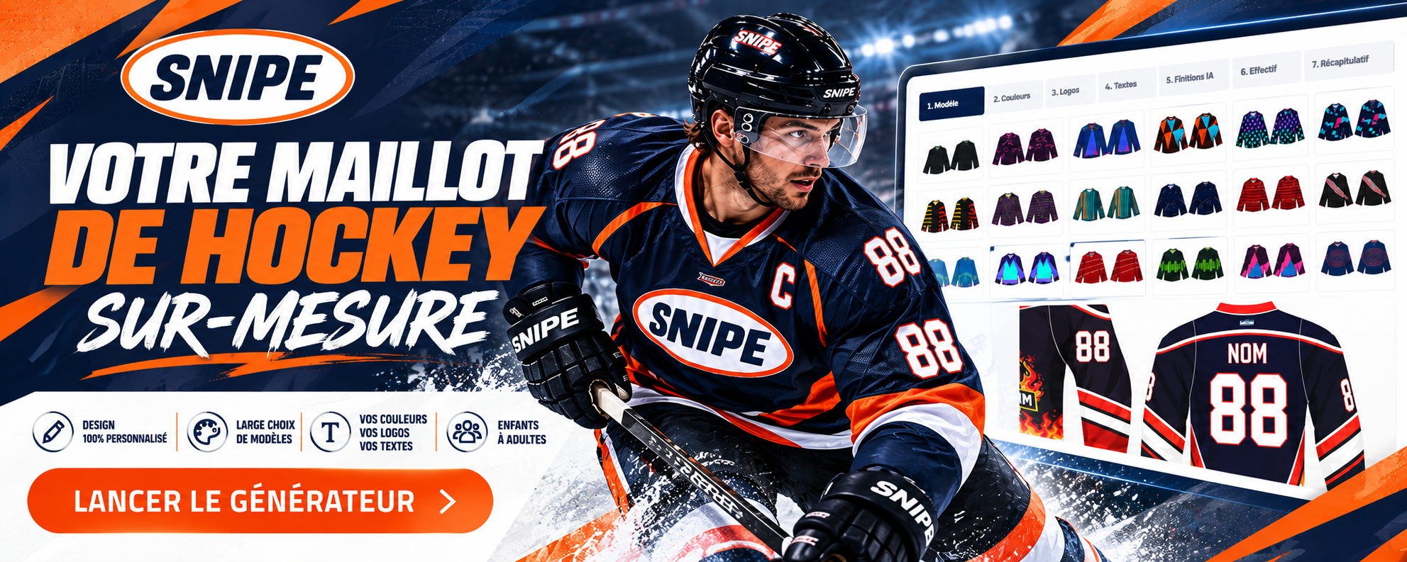 Maillots de roller hockey SNIPE